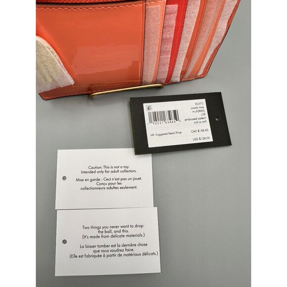 Kate Spade KL570 Snack Time Potato Chip Bag Embossed Card Case Wristlet Wallet - Picture 4 of 13